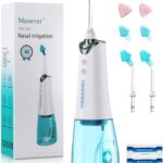 Maoever Elektrische Nasenspülmaschine mit 5 Modi – Kabellose Nasenbewässerung für freies Atmen