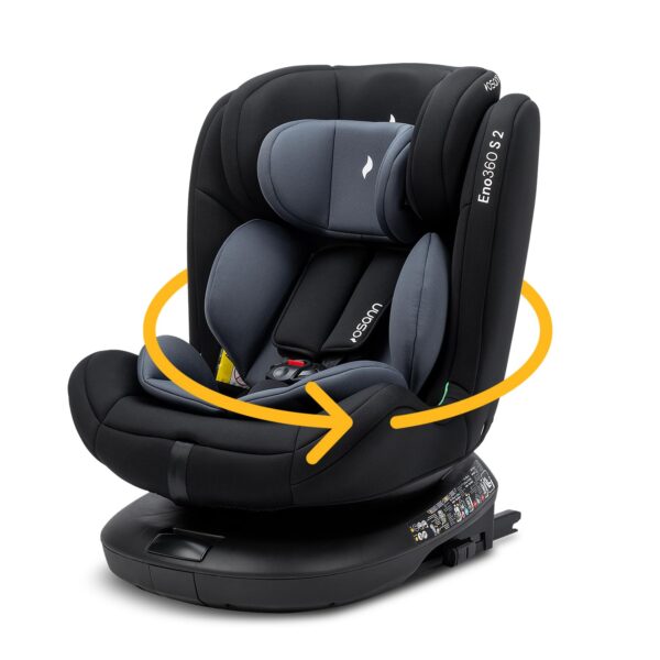 Osann Eno360 S 2 – 360° drehbarer i-Size Kindersitz mit Isofix, ab Geburt bis 150 cm