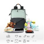 Hap Tim Wickelrucksack 25L mit isolierten Fächern – Ergonomischer Wickelrucksack wasserdicht für Eltern – Bild 3