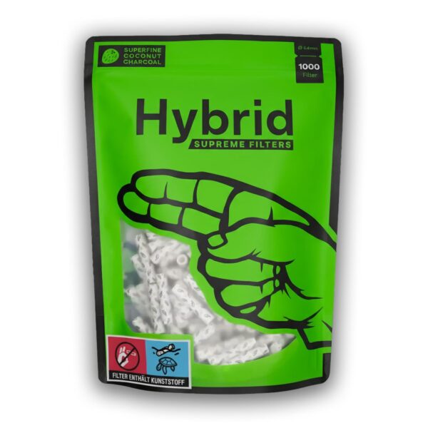 Hybrid Supreme Aktivkohlefilter 6,4mm – 1000er Vorratspackung mit Patentierter Hybrid-Technologie