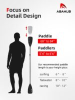 Abahub 2in1 SUP Kajak Paddel 173–226 cm – Aluminium Verstellbar für Stand-Up Paddleboard – Bild 3
