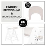 hauck Click Tray Speckle Beige – Hochstuhl Essbrett für Alpha+ & Beta+ mit werkzeugloser Montage – Bild 5
