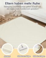 Favodormir Krabbelmatte 120×120×3cm – Rutschfeste Spielmatte mit Schaumfüllung für Babys – Bild 6