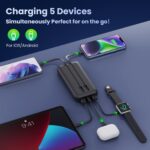 Pxwaxpy 26800mAh Power Bank USB-C mit Kabel – 25W Schnellladung für 5 Geräte – Bild 4