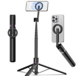 TONEOF 173cm Magnetisches Selfie Stick Stativ – MagSafe Handyhalter mit Fernbedienung