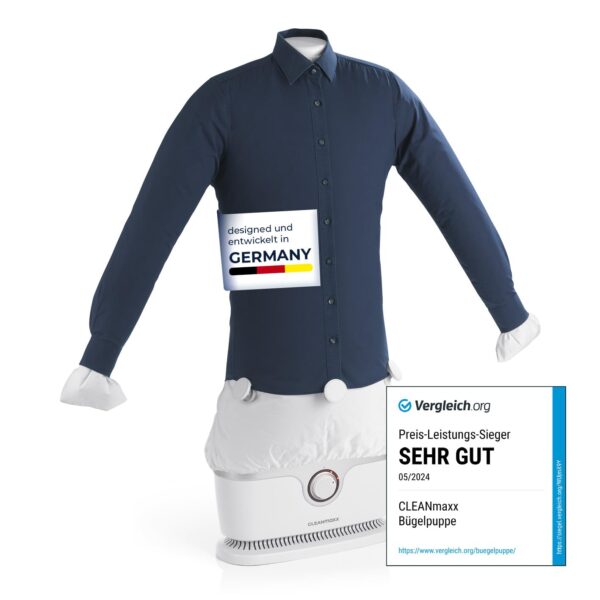CLEANmaxx Hemdenbügler PRO – Automatisches Bügelsystem für Hemden, Blusen & Shirts