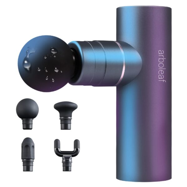 Arboleaf Mini Massagepistole 3200 U/min – Kompakte Muskelpistole mit AI-Druckanpassung & 4 Aufsätzen