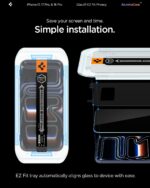 Spigen Glas.tR EZ Fit Privacy Schutzfolie für iPhone 17 Pro/17/16 Pro – 2er Set – Bild 5