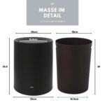 Nell 8L Mülleimer Badezimmer Schwarz Matt mit Schwingdeckel – Hygienisch & stilvoll – Bild 8