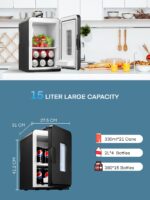NORTHCLAN Mini Kühlschrank 15L – Dual-Modus (AC/DC) für Auto & Zuhause – Bild 3