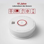 Welite Rauchmelder 4er Set – 10-Jahres-Garantie mit austauschbarer Batterie, DIN EN14604 & BSI zertifiziert – Bild 3