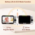 Blemil Babyphone mit Kamera – 5″ Display, 30h Akku, Schwenk-/Zoom-Kamera & Nachtsicht – Bild 3