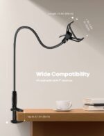 Lamicall Schwanenhals Handyhalterung – 80mm Klemmbasis mit 360° Drehung für Bett & Tisch – Bild 5
