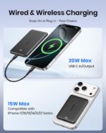 A ADDTOP 5000mAh Magnetische Powerbank – 20W Schnellladung für iPhone mit kabellosem Laden – Bild 5