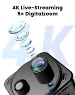 ULEXOR 4K Mini Überwachungskamera – WiFi, PIR-Bewegungserkennung & 150-Tage-Akku – Bild 4