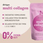 Divique Kollagen Pulver 500g – Premium Complex Typ 1-10 mit 10.000 mg pro Portion – Bild 3