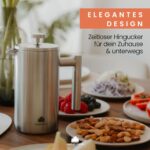 Groenenberg French Press Thermo – Edelstahl Kaffeebereiter mit Warmhalte-Funktion bis 1L – Bild 4