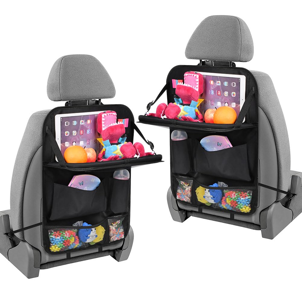 617Ne34bqL._SY1001_.jpg URAQT Auto Organizer 2er Set – Rücksitz Aufbewahrungstasche mit Klapptisch für SUV – Bild 1