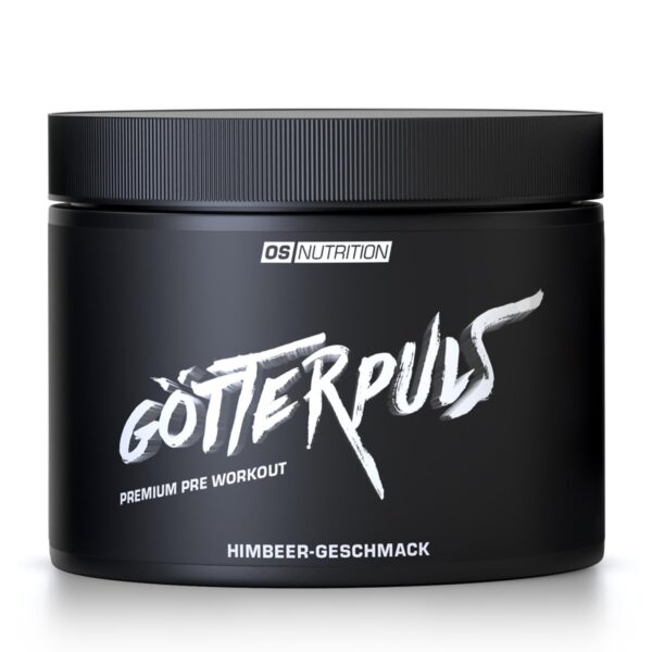 Götterpuls Pre Workout 308g Pulver Himbeere – Krafttraining Booster mit L-Citrullin & Beta-Alanin