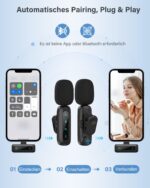 WARM BOX Kabelloses Lavalier-Mikrofon 2er-Pack – Profi-Audio für iPhone, iPad & Android – Bild 6