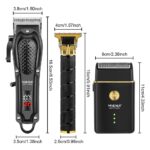 HIENA PRO Profi Haarschneidemaschine Set – 3in1 Bartrimmer & Folienrasierer mit USB-Akku – Bild 7