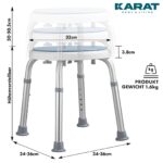 KARAT Duschhocker 360° drehbar & höhenverstellbar – Badhocker bis 150 kg – Bild 2