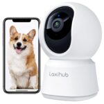 LAXIHUB Hundekamera 3MP HD mit Nachtsicht, 2-Wege-Audio & Bewegungserkennung – WLAN Haustierkamera
