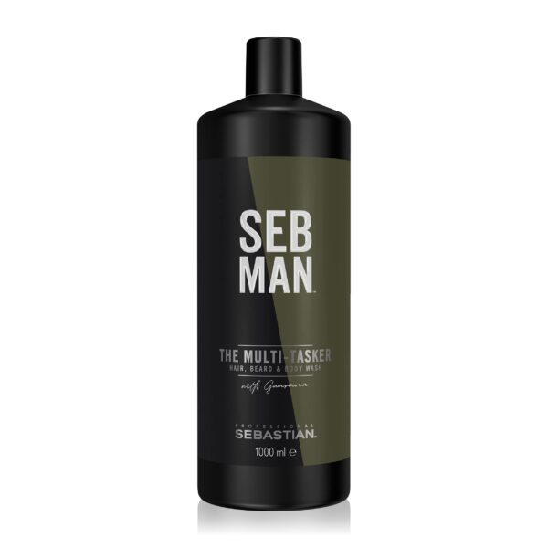 SEB MAN THE MULTITASKER 1 L – 3-in-1 Shampoo für Haar, Bart & Körper mit Guarana