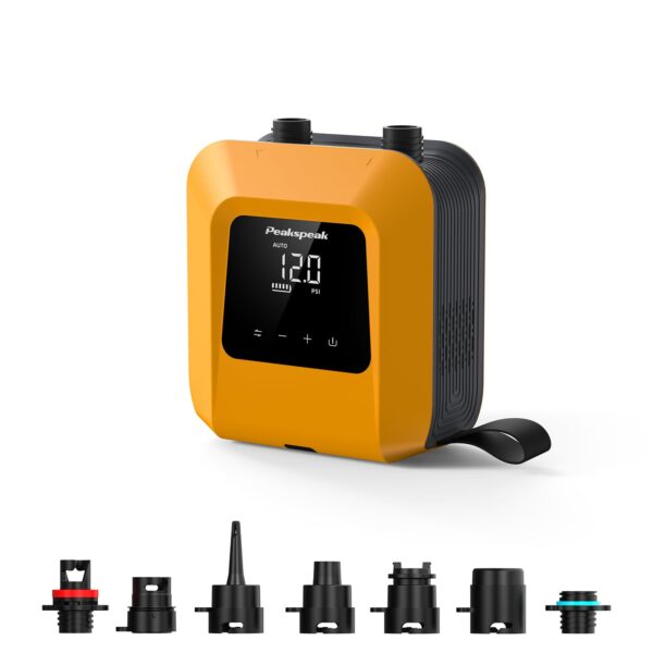 Peakspeak 20PSI Elektrische SUP Pumpe mit Akku – Aufblasen in 6 Minuten