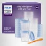 Philips AVENT Nahrungs-Mehrwegbecher Set (SCF721/20) – 20er Pack mit Deckel & Löffel – Bild 8