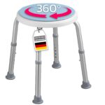 KARAT Duschhocker 360° drehbar & höhenverstellbar – Badhocker bis 150 kg