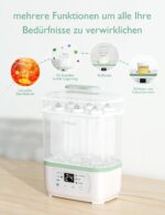 Momcozy BS02 Babyflaschen Sterilisator 3-in-1 – Dampfsterilisator mit Trocknung für 8 Flaschen – Bild 5