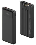 Sprockly Powerbank 20000 mAh mit 3 integrierten Kabeln – 22,5 W Schnellladung für alle Geräte
