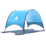 Flycoop Strandmuschel mit UPF 50+ – Beach Canopy 230×150×135 cm für 3–4 Personen