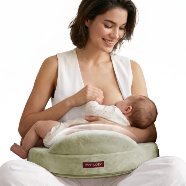 Momcozy Stillkissen mit Sicherheitsstütze – Memory-Schaum Übergrösse für ergonomische Unterstützung