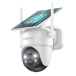 COOAU 2K Solar-Überwachungskamera Aussen – 360° PTZ mit KI-Erkennung & Farbnachtsicht