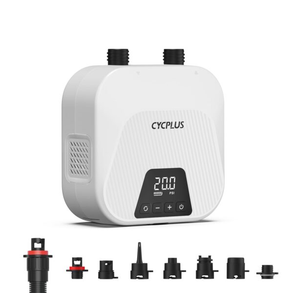 CYCPLUS 20PSI Akku-Luftpumpe mit Dual-Stage – Intelligente Hochdruckpumpe für SUP & Wassersport