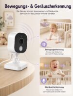 BURNNOVE Babyphone mit Kamera – 720P HD, 96H Akku, ohne WLAN für sicheres Babymonitoring – Bild 6