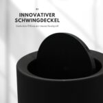 Nell 8L Mülleimer Badezimmer Schwarz Matt mit Schwingdeckel – Hygienisch & stilvoll – Bild 2