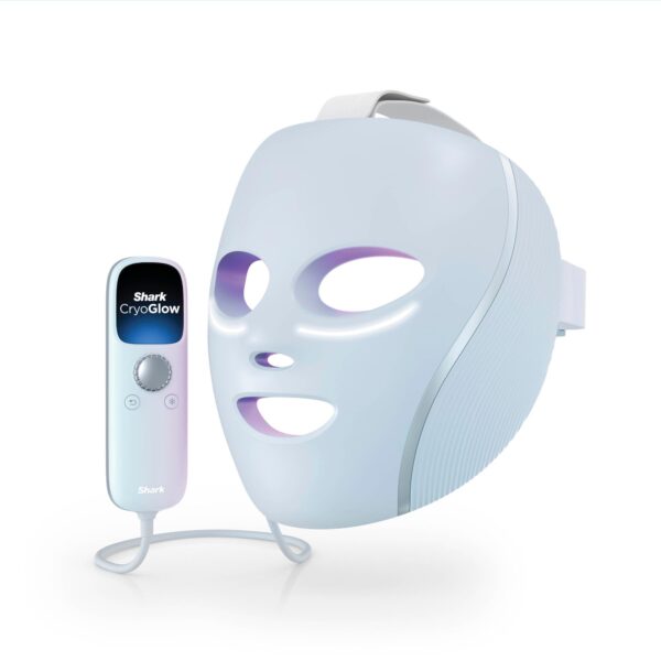 Shark CryoGlow LED-Gesichtsmaske – Lichttherapie mit Augenkühlung & Fernbedienung
