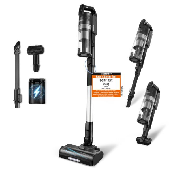 Levoit LVAC-200 MAX Akku Staubsauger – 100m² Reichweite mit HEPA-Filter für Tierhaare