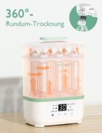 Momcozy BS02 Babyflaschen Sterilisator 3-in-1 – Dampfsterilisator mit Trocknung für 8 Flaschen – Bild 3