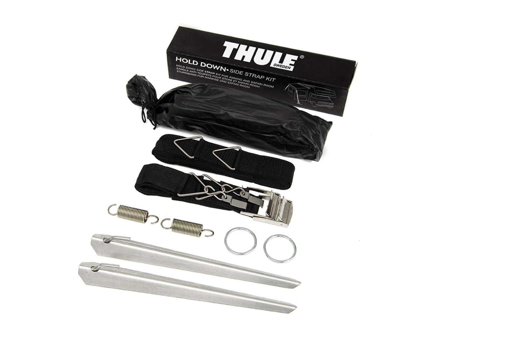 61AJlfQMV4L._SY1190_.jpg Thule Sturmverspannung Hold Down Side Strap Kit – Markisensicherung für Wohnwagen – Bild 1