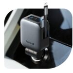 Lamicall 4-in-1 KFZ-Ladegerät 75W – 36-45W Schnellladung mit einziehbarem USB-C-Kabel