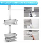 UUlioyer Duschregal zum Hängen aus SUS304 Edelstahl – Bohrerfreie Installation für Glastüren – Bild 5