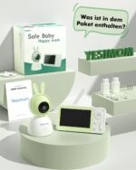 YESIMOM Babyphone 1080P HD mit 4.3" Display, 360° PTZ & App-Steuerung – Sicherer Baby Monitor – Bild 2