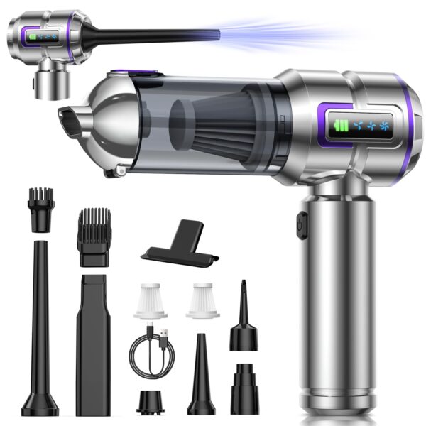 botatio Handstaubsauger 25000Pa 4-in-1 mit Digital Display & Selbstentleerung – Akku