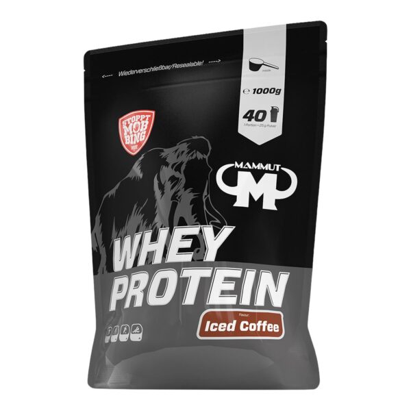 Mammut Nutrition Whey Protein Iced Coffee 1000g – 27g Protein pro Portion für Muskelaufbau