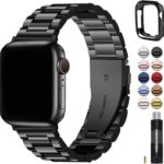 Fullmosa Edelstahl-Armband für Apple Watch 38–49 mm – Premium Metallband mit Gliederketten