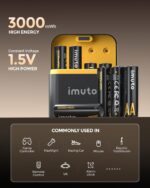 iMuto AA 1.5V Lithium Akkus 8er Set mit Type-C Ladegerät – 3000mWh Hochleistungsbatterien – Bild 2